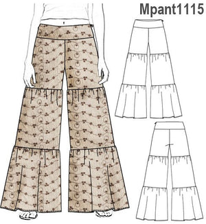 MOLDE PANTALON PIERNA ANCHA MUJER 1115
