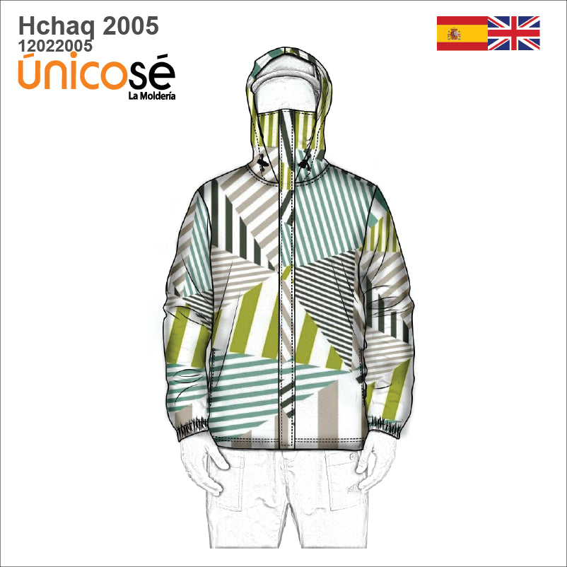 MOLDE CHAQUETA CON TAPABOCA HOMBRE 2005