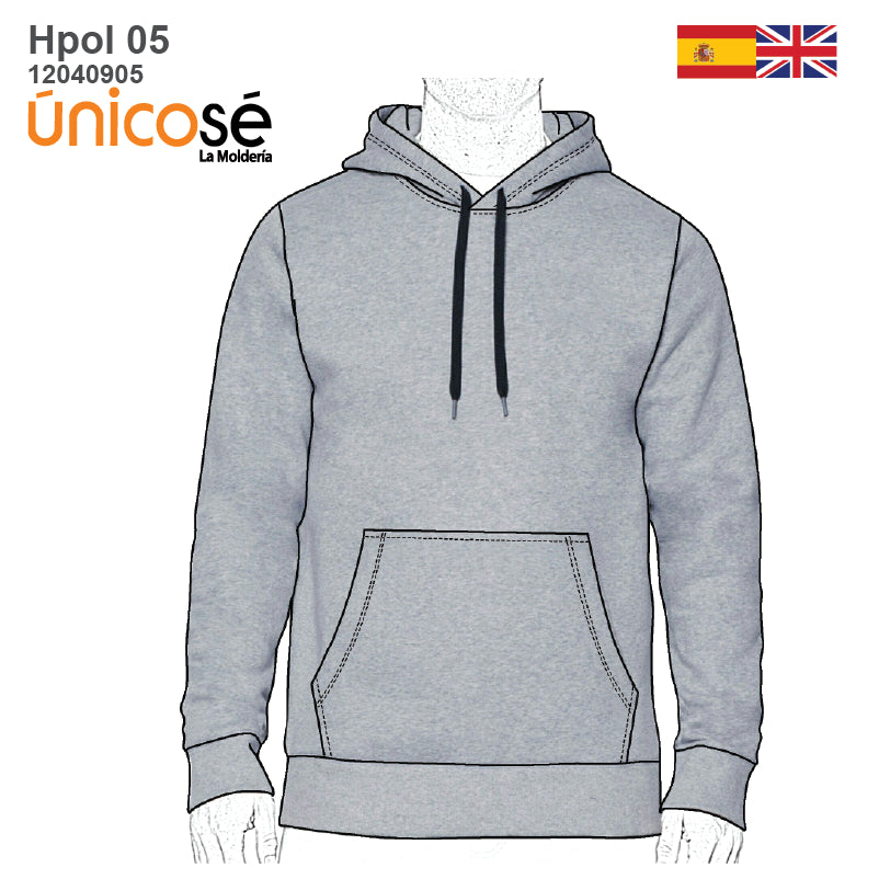 MOLDE POLERON CANGURO HOMBRE 0905