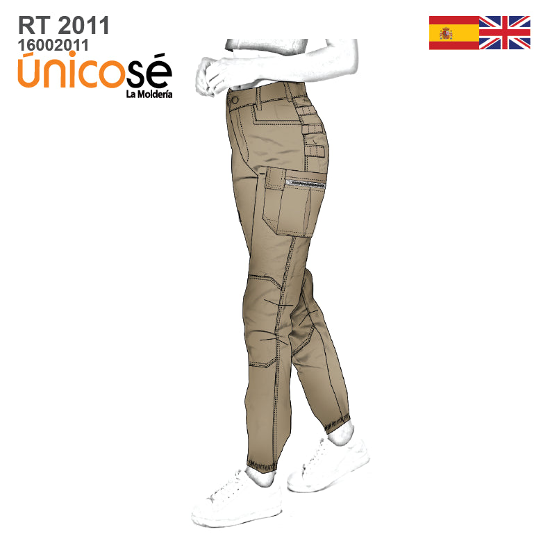 MOLDE PANTALON CARGO MUJER 2011