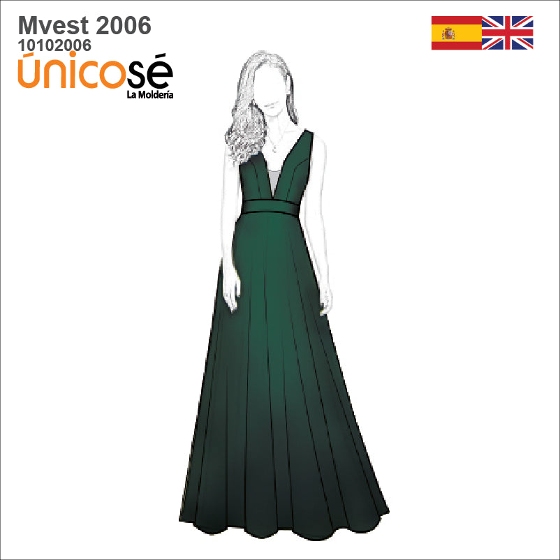 MOLDE VESTIDO LARGO MUJER 2006