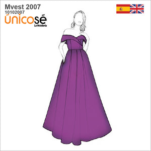 MOLDE VESTIDO LARGO MUJER 2007
