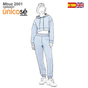 MOLDE SUDADERA / BUZO URBANO MUJER 2001