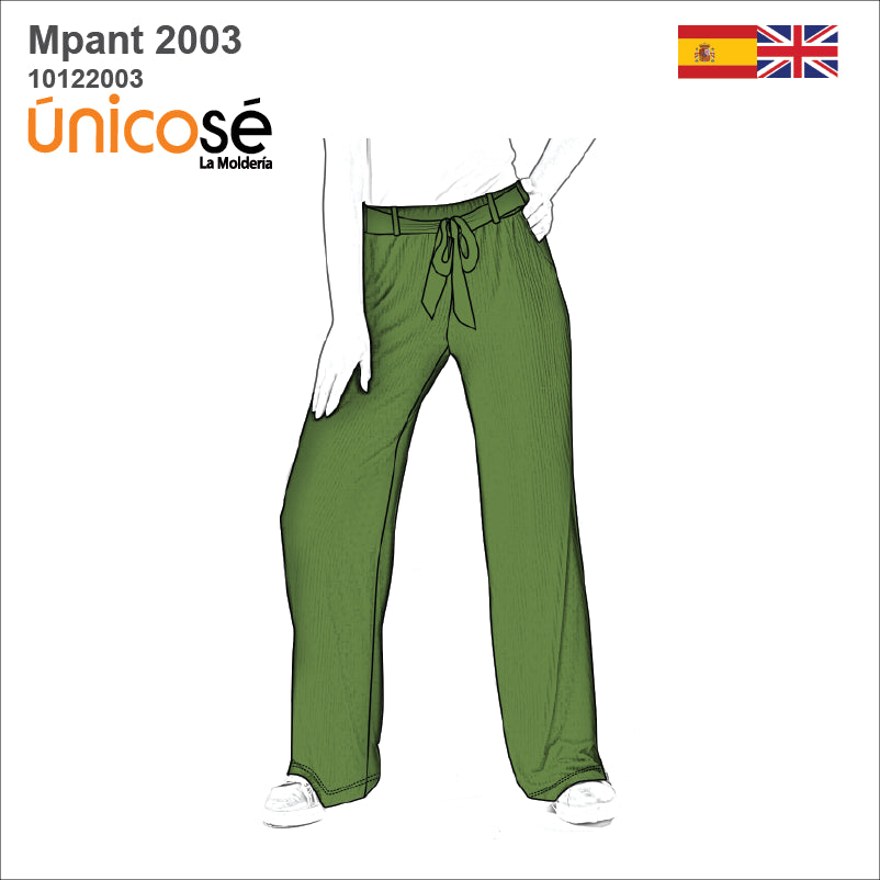 MOLDE PANTALON PIERNA ANCHA MUJER 2003