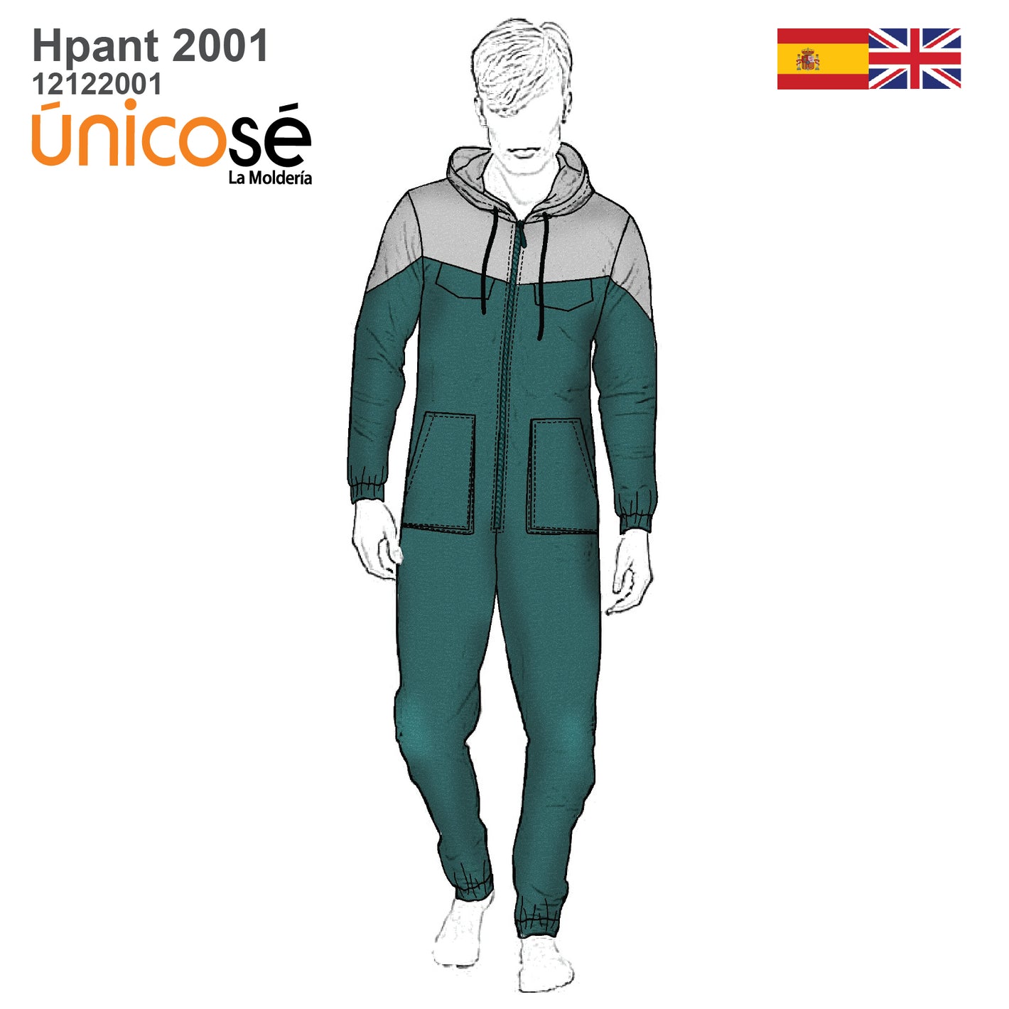 MOLDE PANTALON ENTERITO HOMBRE 2001