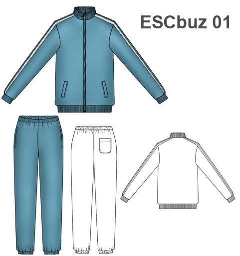 MOLDE SUDADERA / BUZO ESCOLAR BASICO 0901