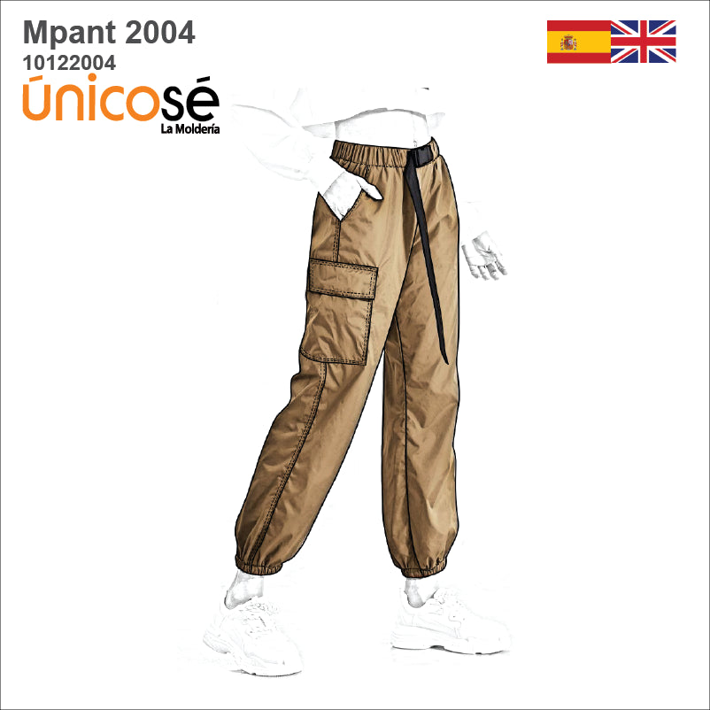 MOLDE PANTALON CARGO MUJER 2004