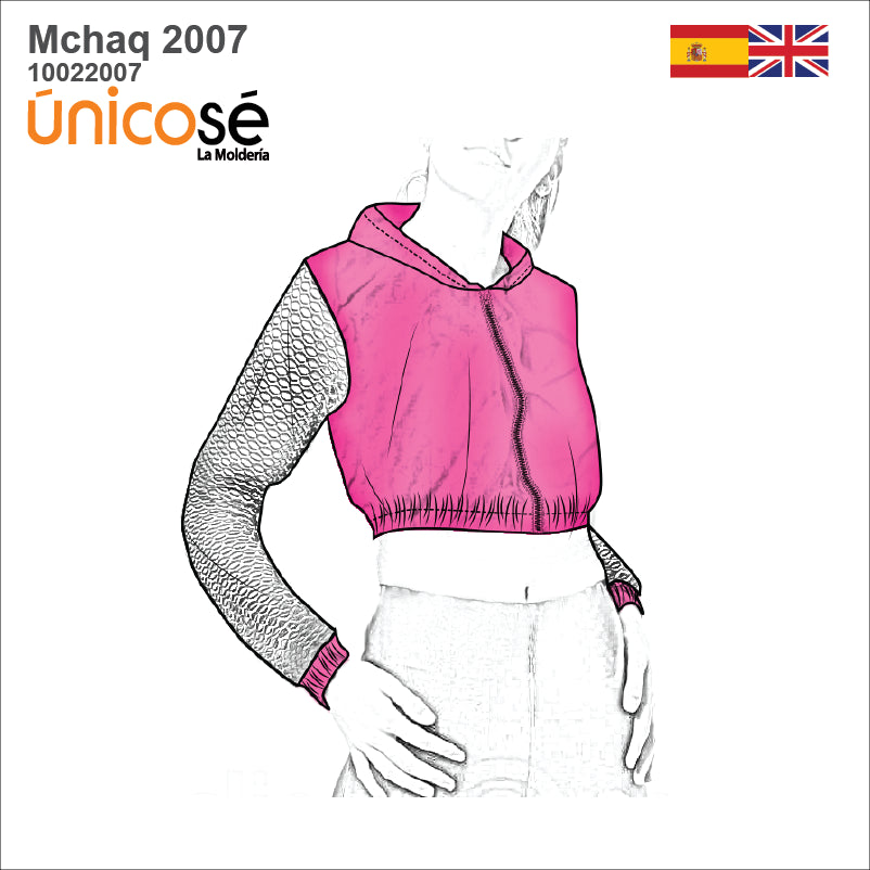 MOLDE CHAQUETA CROP TOP MUJER MCHAQ 2007