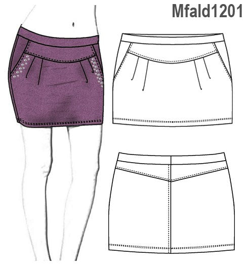 MOLDE FALDA CORTA MUJER 1201