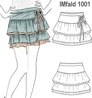 MOLDE FALDA VUELOS NIÑA 1001