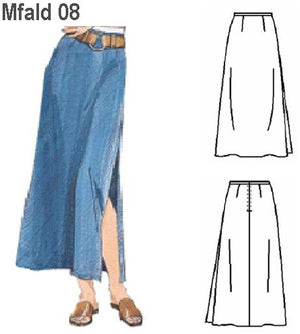 MOLDE FALDA LARGA MUJER 0908