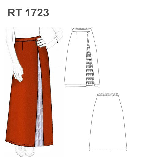 MOLDE FALDA HUASA ELEGANTE RT 1723