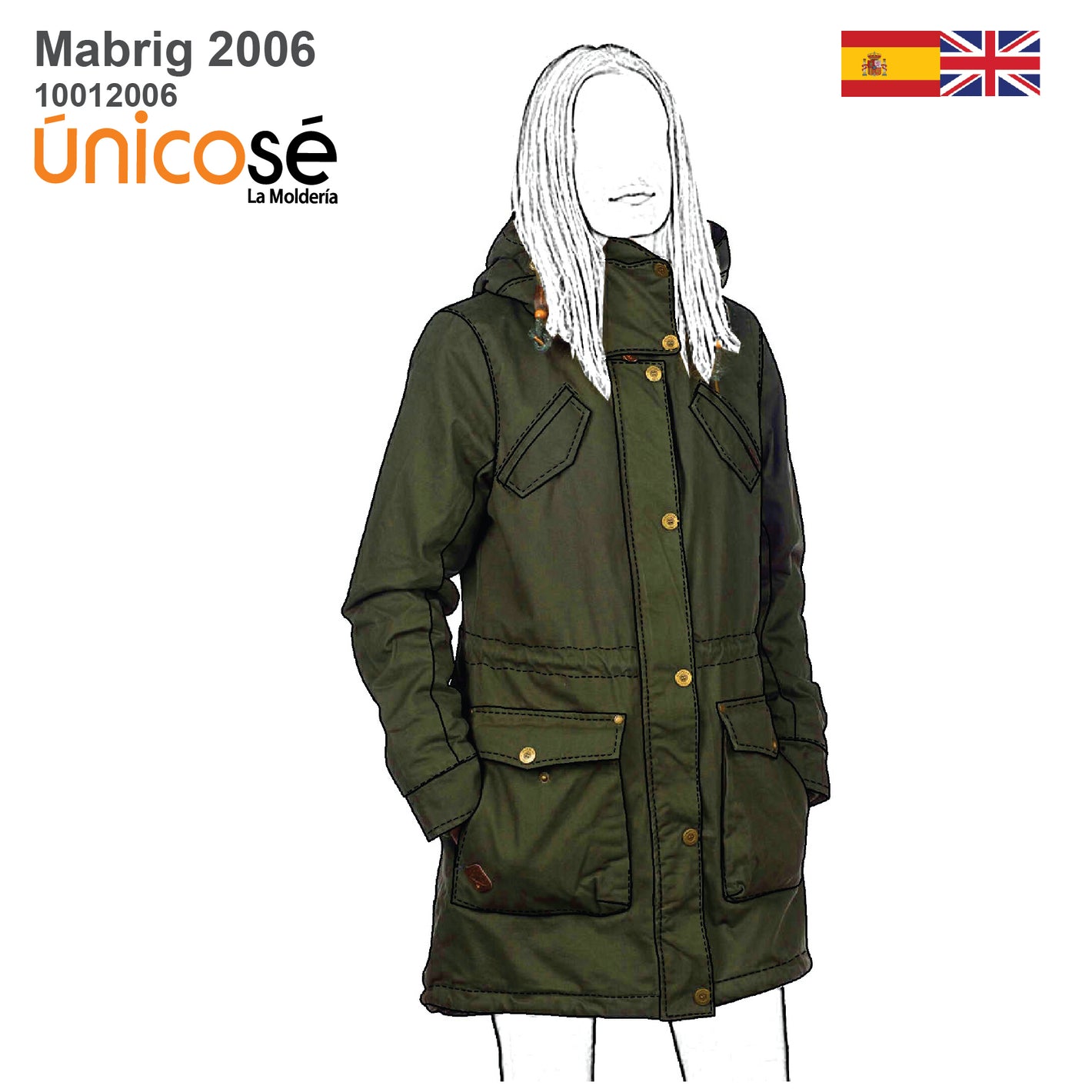 MOLDE ABRIGO CARGO MUJER 2006