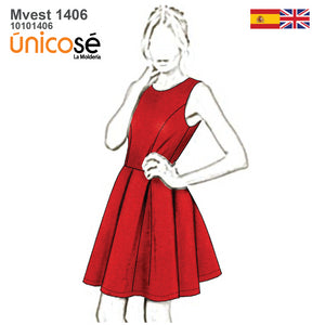 MOLDE VESTIDO TABLAS MUJER 1406