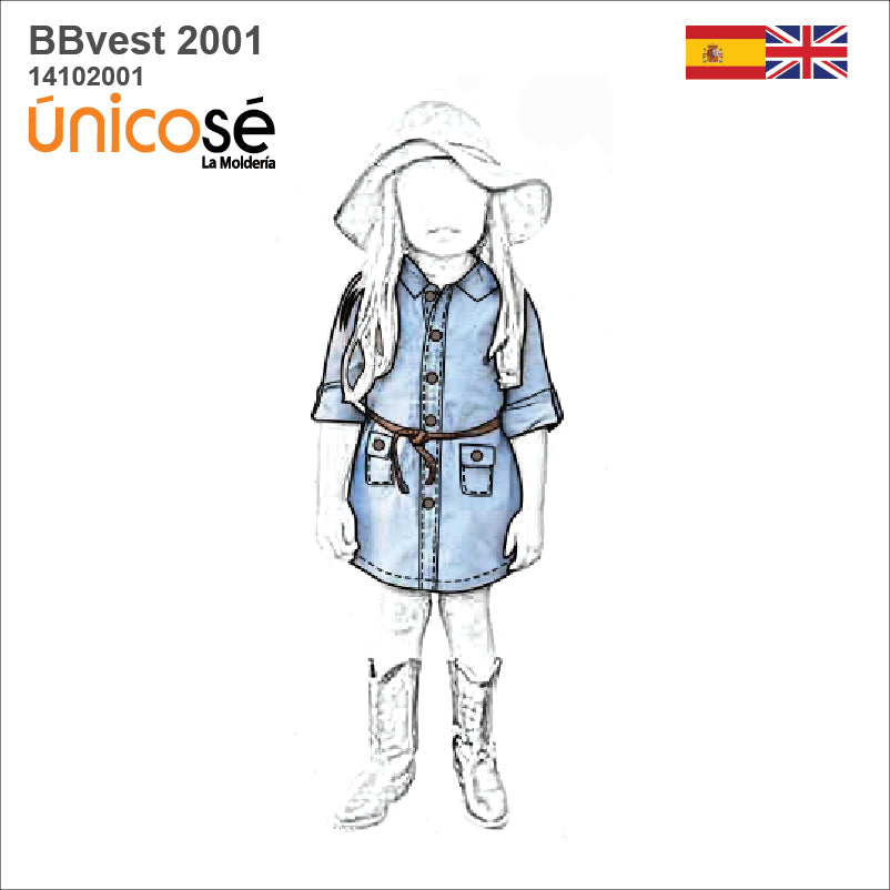 MOLDE VESTIDO CAMISERO BEBE 2001