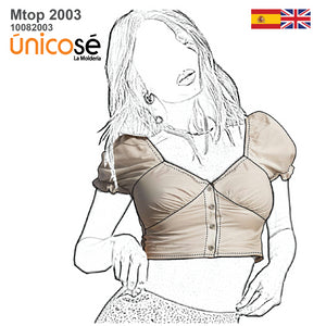 MOLDE TOP MANGA GLOBO MUJER 2003