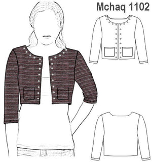 MOLDE CHAQUETA BOLERO MUJER 1102