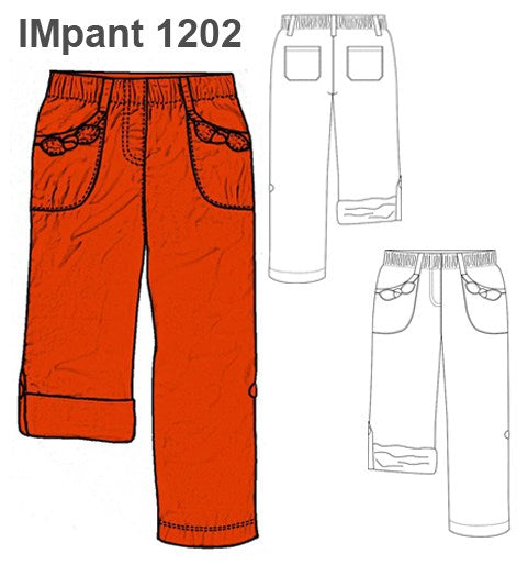 MOLDE PANTALON BERMUDA NIÑA 1202