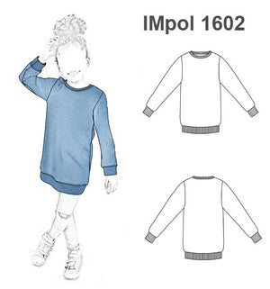 MOLDE POLERON BASICO NIÑA 1602