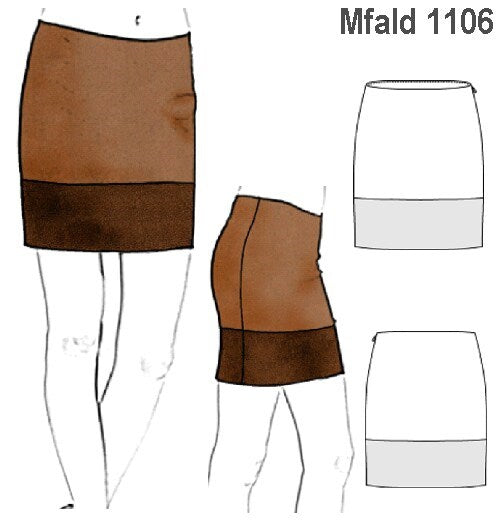MOLDE FALDA RECTA MUJER 1106