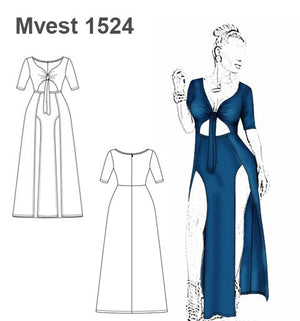 MOLDE VESTIDO LARGO MUJER 1524