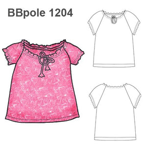 MOLDE POLERA BASICA BEBE 1204