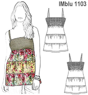 MOLDE BLUSA TOP NIÑA 1103