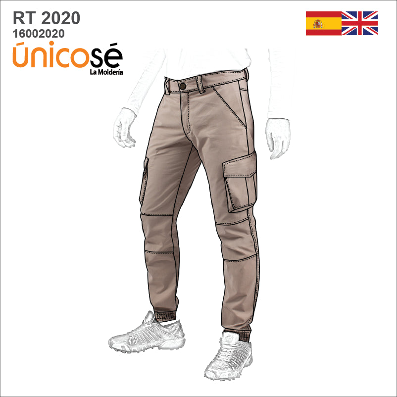 MOLDE PANTALON CARGO HOMBRE RT 2020