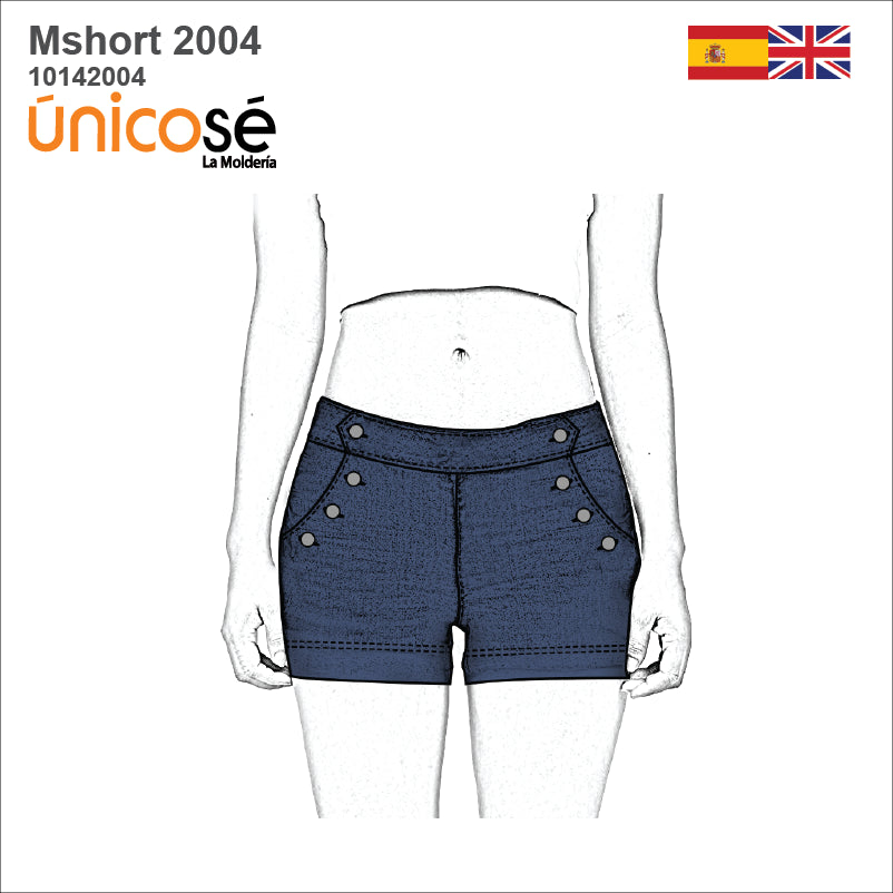 MOLDE SHORT ELASTIZADO MUJER 2004