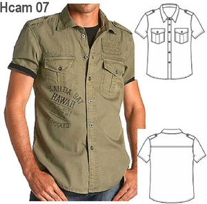 MOLDE CAMISA MILITAR HOMBRE 0907