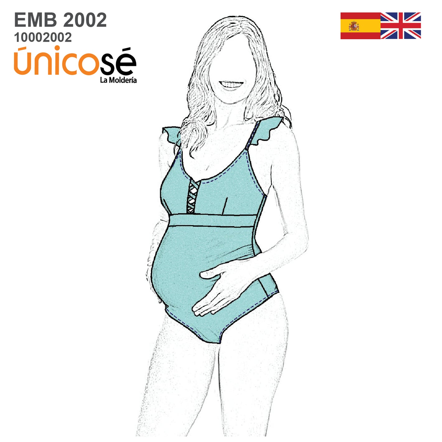 MOLDE TRAJE DE BAÑO MATERNAL 2002