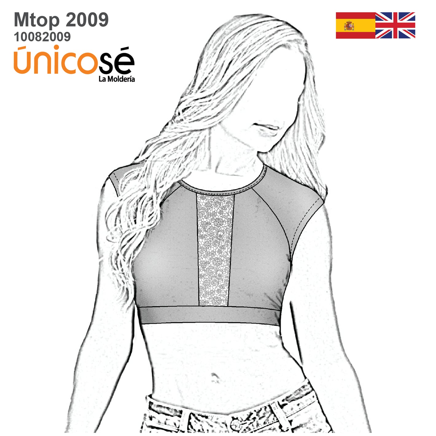 MOLDE TOP ESCOTE MUJER 2009