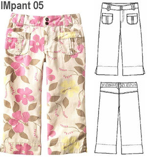 MOLDE PANTALON CAPRI NIÑA 0905