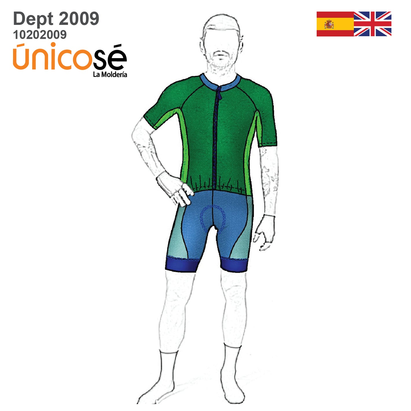 MOLDE DEPORTE SKINSUIT CICLISMO UNISEX 2009