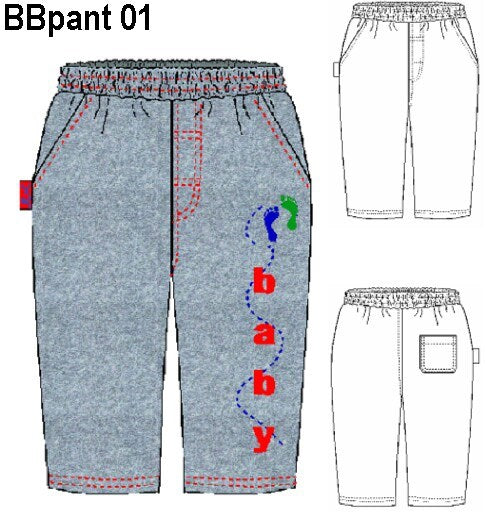 MOLDE PANTALON BASICO BEBE 0901