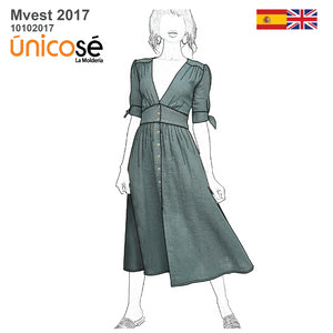 MOLDE VESTIDO EVASE MUJER 2017