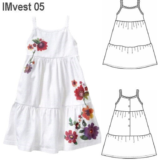 MOLDE VESTIDO SOLERA NIÑA 0905