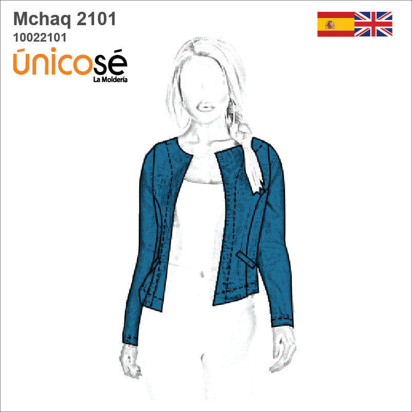 MOLDE CHAQUETA JEAN MUJER 2101