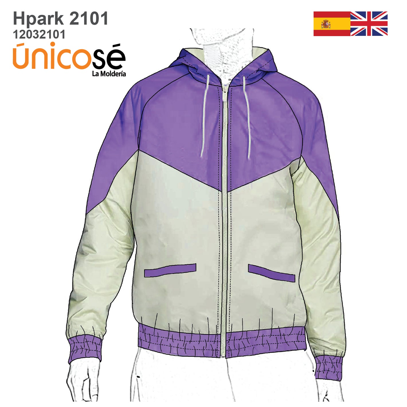 MOLDE PARKA CORTAVIENTO UNISEX 2101