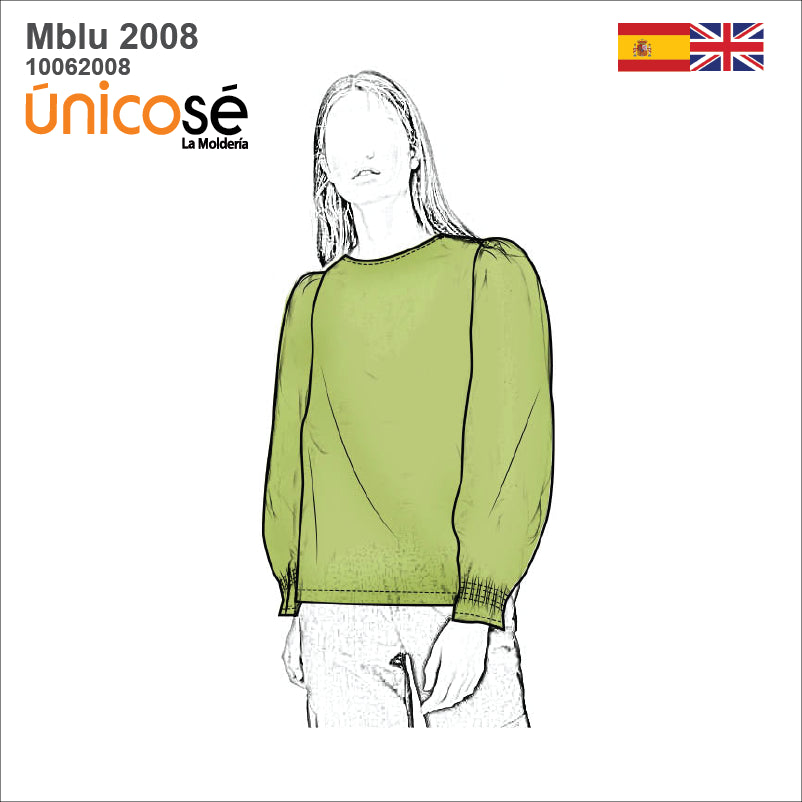 MOLDE BLUSA CERRADA MUJER 2008