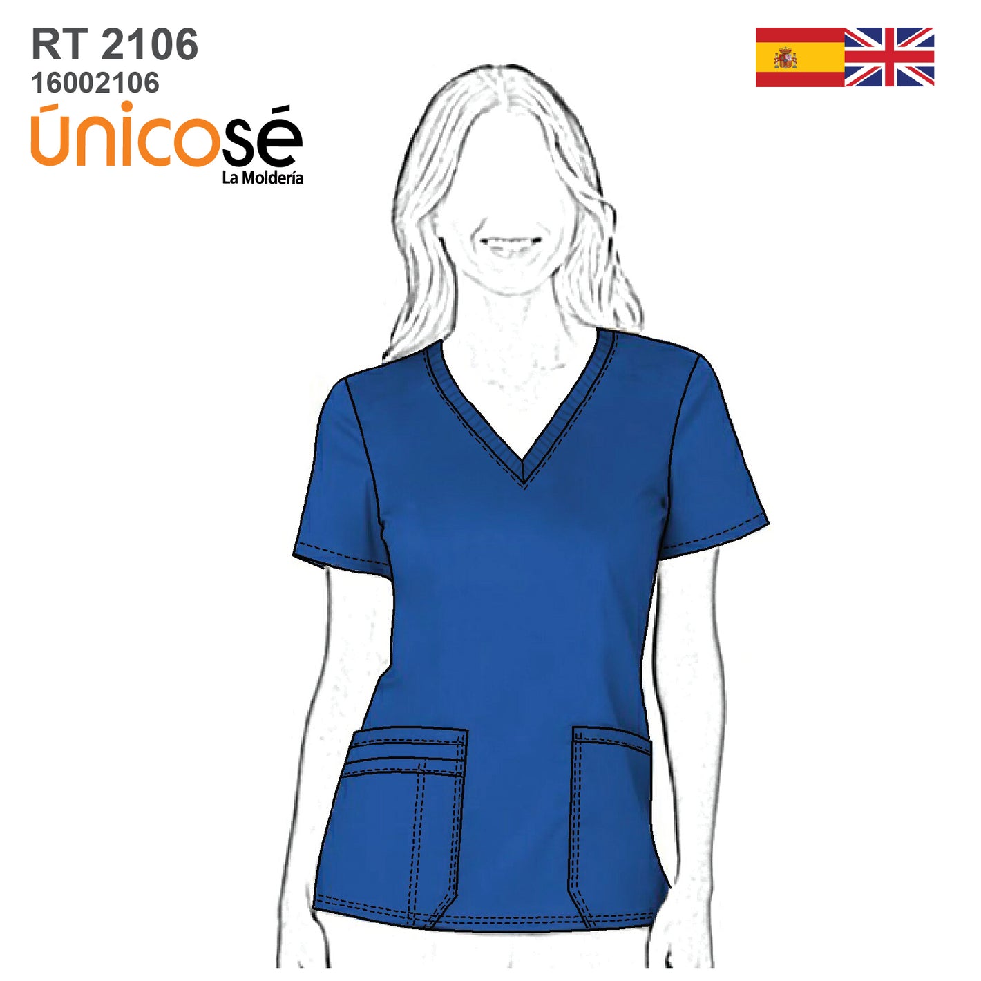 MOLDE BLUSA SANITARIA MUJER RT 2106