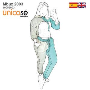 MOLDE SUDADERA / BUZO URBANO MUJER 2003