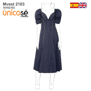 MOLDE VESTIDO EVASE MUJER 2103
