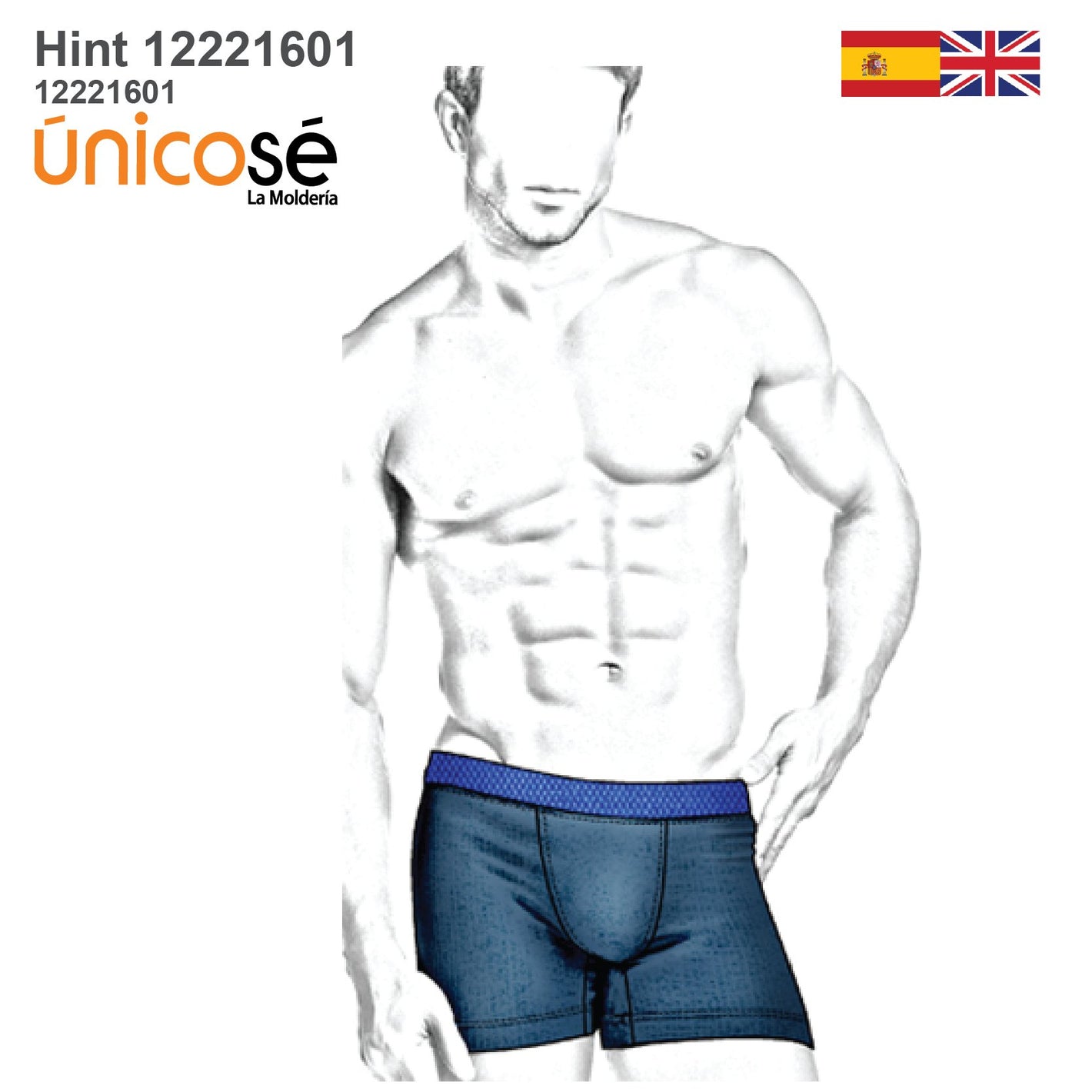 MOLDE INTERIOR BOXER HOMBRE 1601