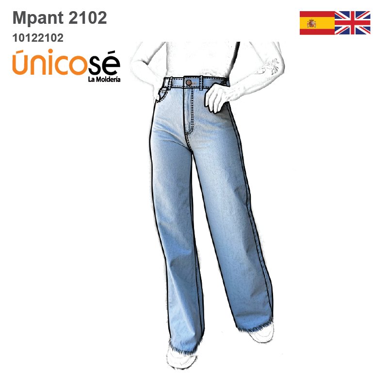 MOLDE PANTALON JEANS MUJER 2102