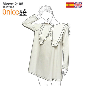 MOLDE VESTIDO CORTO MUJER 2105