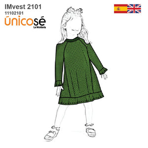 MOLDE VESTIDO RAGLAN NIÑA 2101