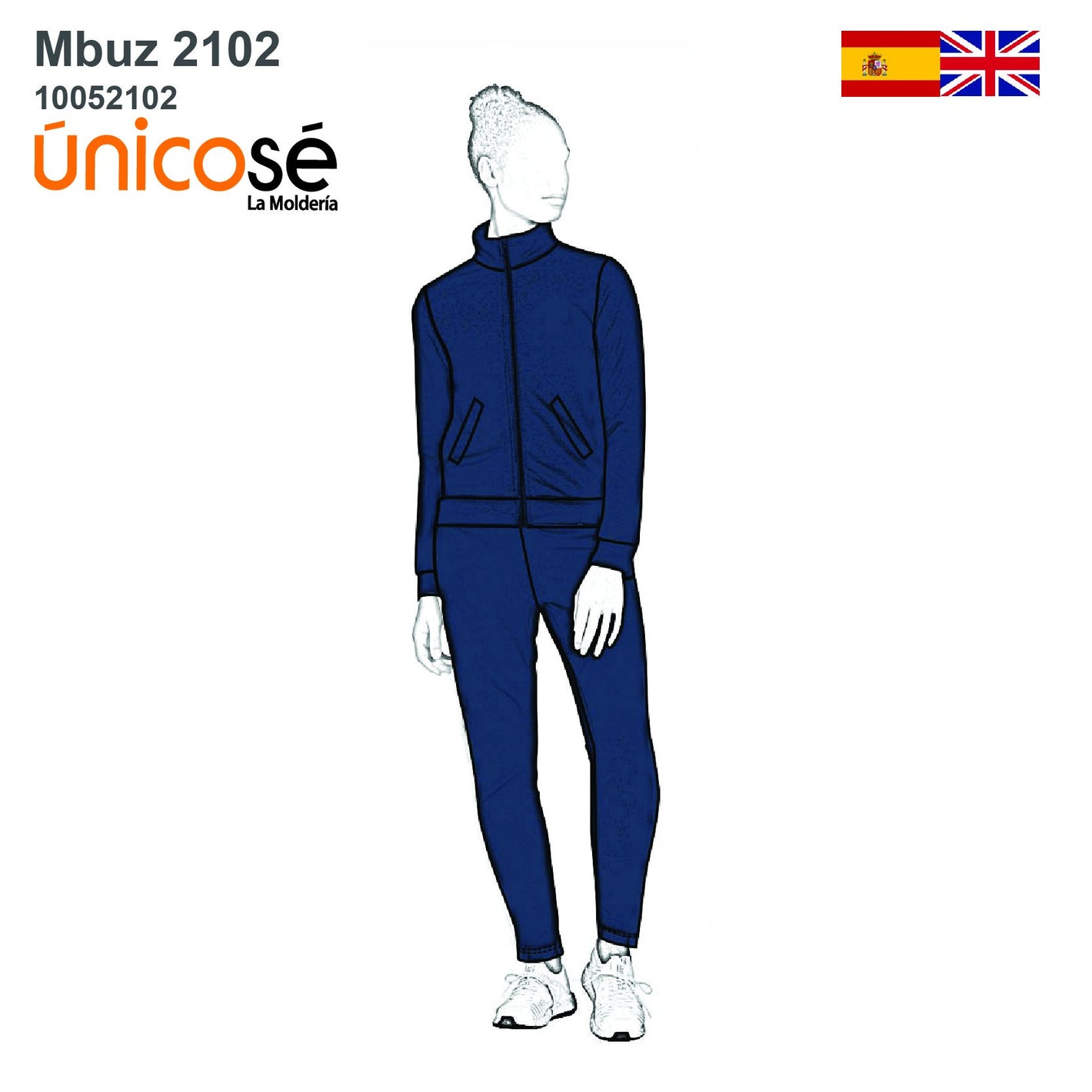 MOLDE SUDADERA / BUZO AJUSTADO MUJER 2102