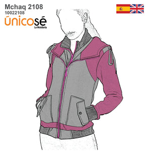 MOLDE CHAQUETA DOBLE CIERRE MUJER 2108