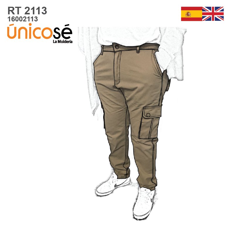 MOLDE PANTALON CARGO HOMBRE RT 2113